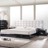 J&M Furniture Milan Platform Bed in Black Lacquer