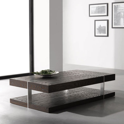 J&M Furniture Modern Coffee Table 857 in Dark Oak