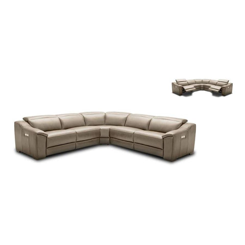 J&M Furniture Nova Motion Sectional In Dark Grey in Tan