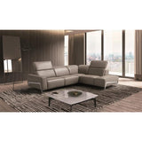 J&M Furniture Ocean Grey Leather Sectional Right Hand Facing in Grey