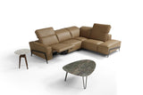 J&M Furniture Ocean Honey Leather Sectional Right Hand Facing in Honey