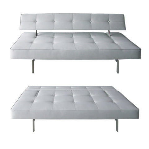 J&M Furniture Premium Sofa Bed K18 in Black Leather
