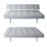 J&M Furniture Premium Sofa Bed K18 in White Leather