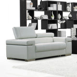J&M Furniture Soho 2 Piece Living Room Set in White Leather