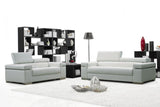 J&M Furniture Soho Loveseat in White Leather