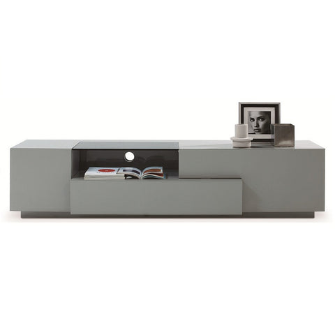 J&M Furniture TV Stand 015 in Grey High Gloss