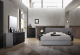 J&M Furniture Tribeca Platform Bed in Black & Grey