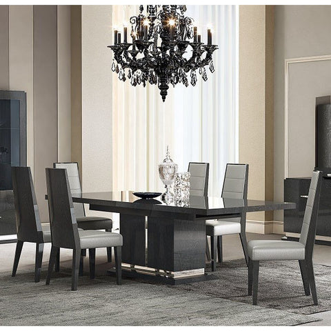 J&M Furniture Valentina 7 Piece Dining Room Set in Grey