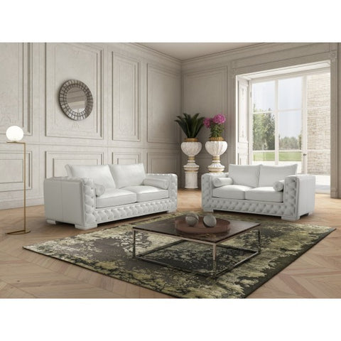 J&M Furniture Vanity 2 Piece Living Room Set in White