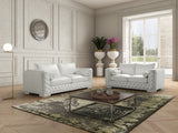 J&M Furniture Vanity Loveseat in White