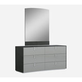 J&M Furniture Vera Dresser w/Mirror in Grey