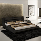 J&M Furniture Wave 3 Piece Platform Bedroom Set in Black