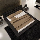 J&M Furniture Wave 3 Piece Platform Bedroom Set in Black