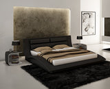 J&M Furniture Wave Platform Bed in Black