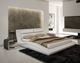 J&M Furniture Wave Platform Bed in White