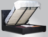 J&M Furniture Zoe Storage Platform Bed in Black Leatherette
