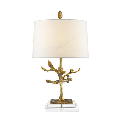 Lucas & McKearn Audubon Park Outdoor Inspired Distressed Gold Buffet Accent Table Lamp Gold