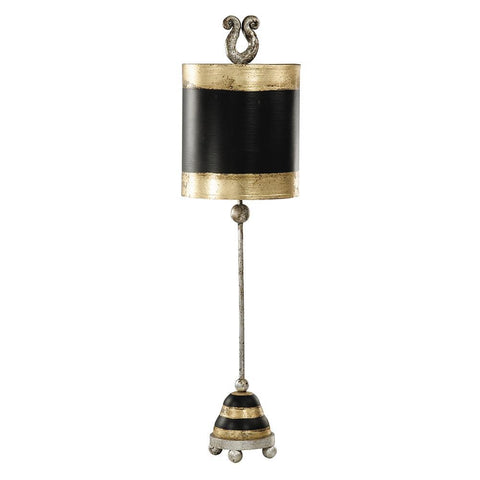 Lucas & McKearn Phoenician Black & Gold Vintage Inspired Accent Table Lamp By Lucas McKearn