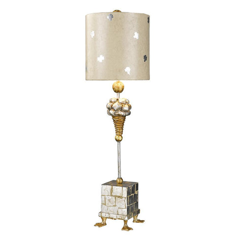 Lucas & McKearn Pompadour X Table Accent Lamp in Gold and Silver Finish