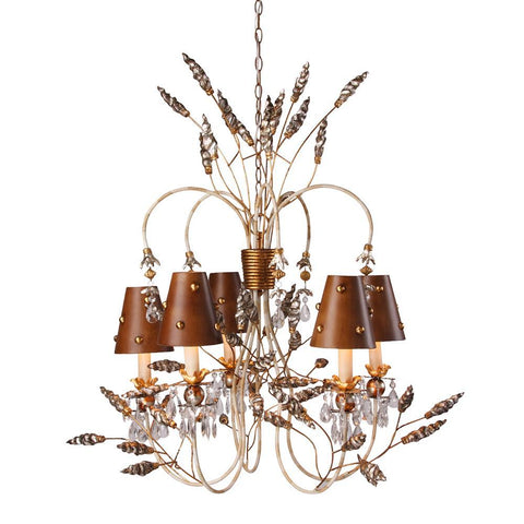 Lucas & McKearn Renaissance 5lt Mixed Finish Dressy and Charming Chandelier