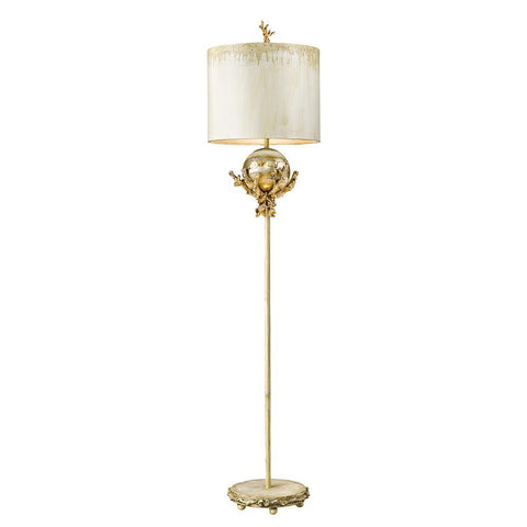 Lucas & McKearn Trellis Off-White and Bronze Floor Lamp Traditional Outdoor Inspired Decor