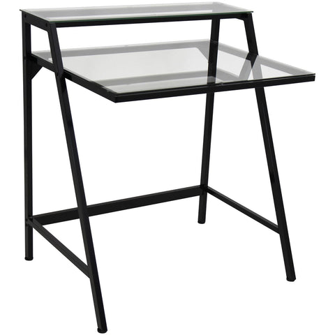Lumisource 2-Tier Desk In Black And Clear