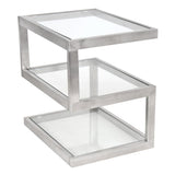 Lumisource 5S Side Table With Clear Glass In Stainless And Clear