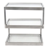 Lumisource 5S Side Table With Clear Glass In Stainless And Clear