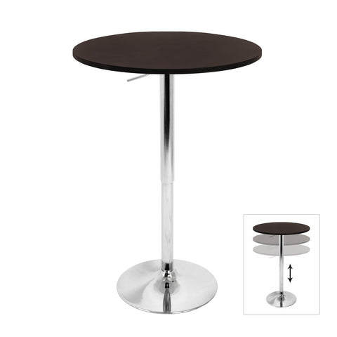 Lumisource Adjustable Bar Table In Brown
