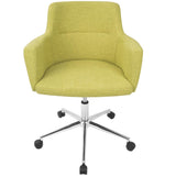 Lumisource Andrew Contemporary Adjustable Office Chair in Green
