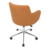 Lumisource Andrew Contemporary Adjustable Office Chair in Orange