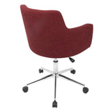 Lumisource Andrew Contemporary Adjustable Office Chair in Red