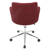 Lumisource Andrew Contemporary Adjustable Office Chair in Red