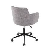 Lumisource Andrew Contemporary Office Chair in Dark Grey Fabric
