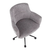 Lumisource Andrew Contemporary Office Chair in Dark Grey Fabric