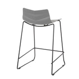 Lumisource Arrow Contemporary Counter Stool in Black and Grey - Set of 2
