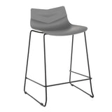 Lumisource Arrow Contemporary Counter Stool in Black and Grey - Set of 2