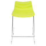 Lumisource Arrow Contemporary Counter Stool in Lime Green - Set of 2