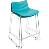 Lumisource Arrow Contemporary Counter Stool in Turquoise - Set of 2