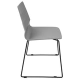 Lumisource Arrow Contemporary Dining Chair in Black and Grey - Set of 2
