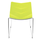 Lumisource Arrow Contemporary Dining Chair in Lime Green - Set of 2