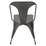 Lumisource Austin Industrial Dining Chair in Matte Grey - Set of 2