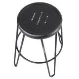 Lumisource Avery Industrial Metal Counter Stool in Vintage Black - Set of 2