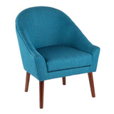 Lumisource Bacci Contemporary Accent Chair in Teal Fabric