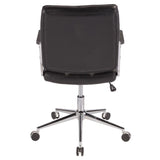 Lumisource Bureau Contemporary Office Chair with Chrome Metal and Black Faux Leather