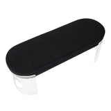Lumisource Clarity Contemporary/Glam Bench in Clear Acrylic and Black Velvet