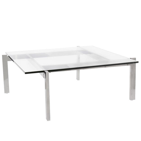 Lumisource Cosmopolitan Coffee Contemporary Table in Clear