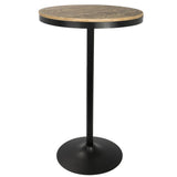 Lumisource Dakota Industrial Adjustable Bar / Dinette Table in Black