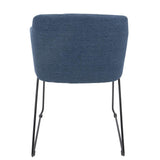 Lumisource Daniella Contemporary Dining/Accent Chair in Blue - Set of 2
