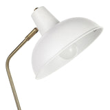 Lumisource Darby Contemporary Table Lamp in White Metal with Gold Accent
